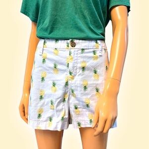 OLD NAVY Cotton Pineapple Print Shorts Plus Size